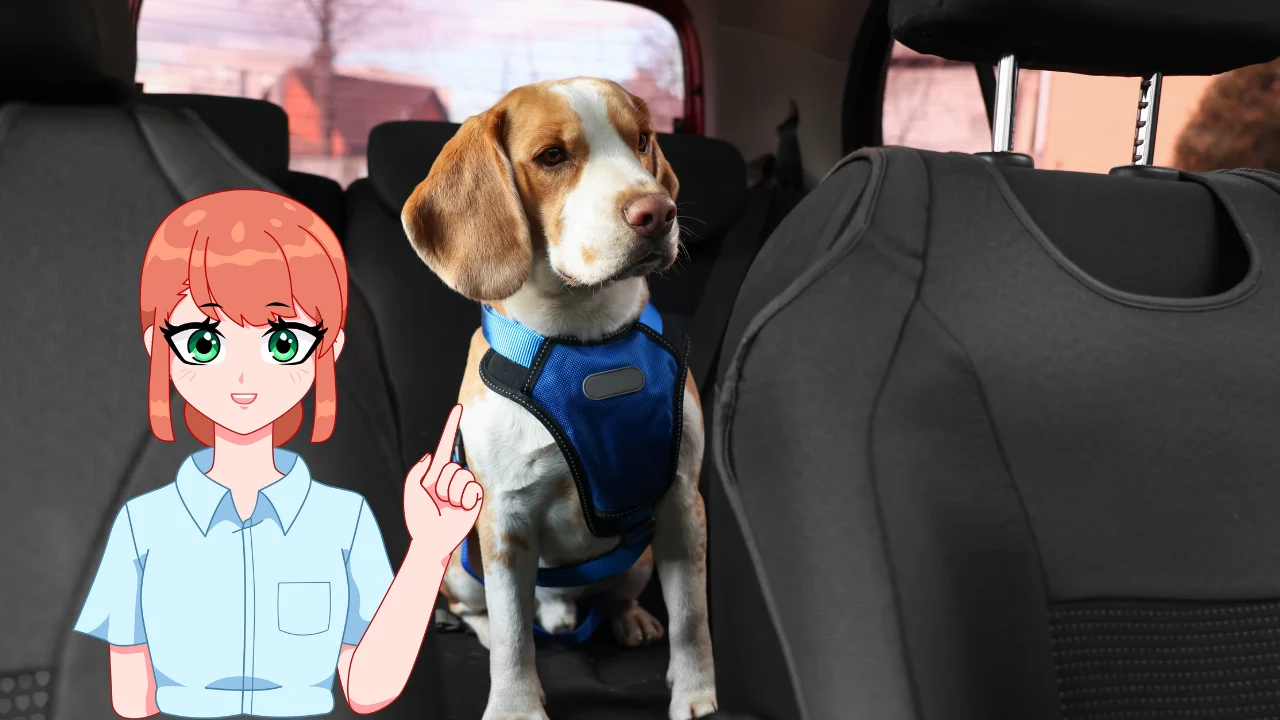 how to secure dog in car with leash​